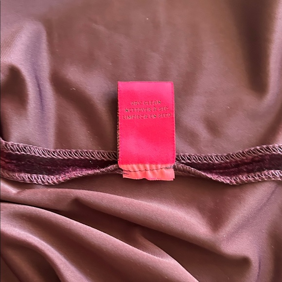 Betsey Johnson Burgundy Velvety Dress with Black Beaded Collar, Women's 8 - Picture 6 of 8